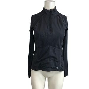 OROS Women Black Solarcore Insulated Quarter Zip Pullover Running Top XS